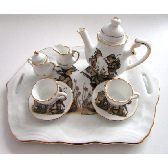 Hummel Other - MJ Hummel Germany - Reutter Porzellan - Miniature Doll Porcelain Tea Set - VTG